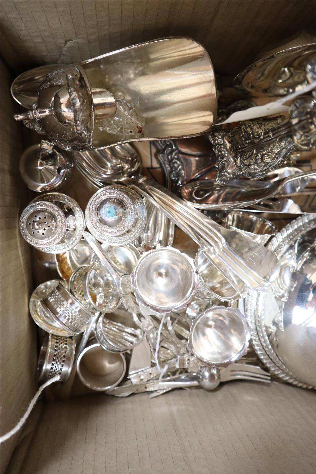 A quantity of plated flatware (some cased) and sundry other silver-plated items